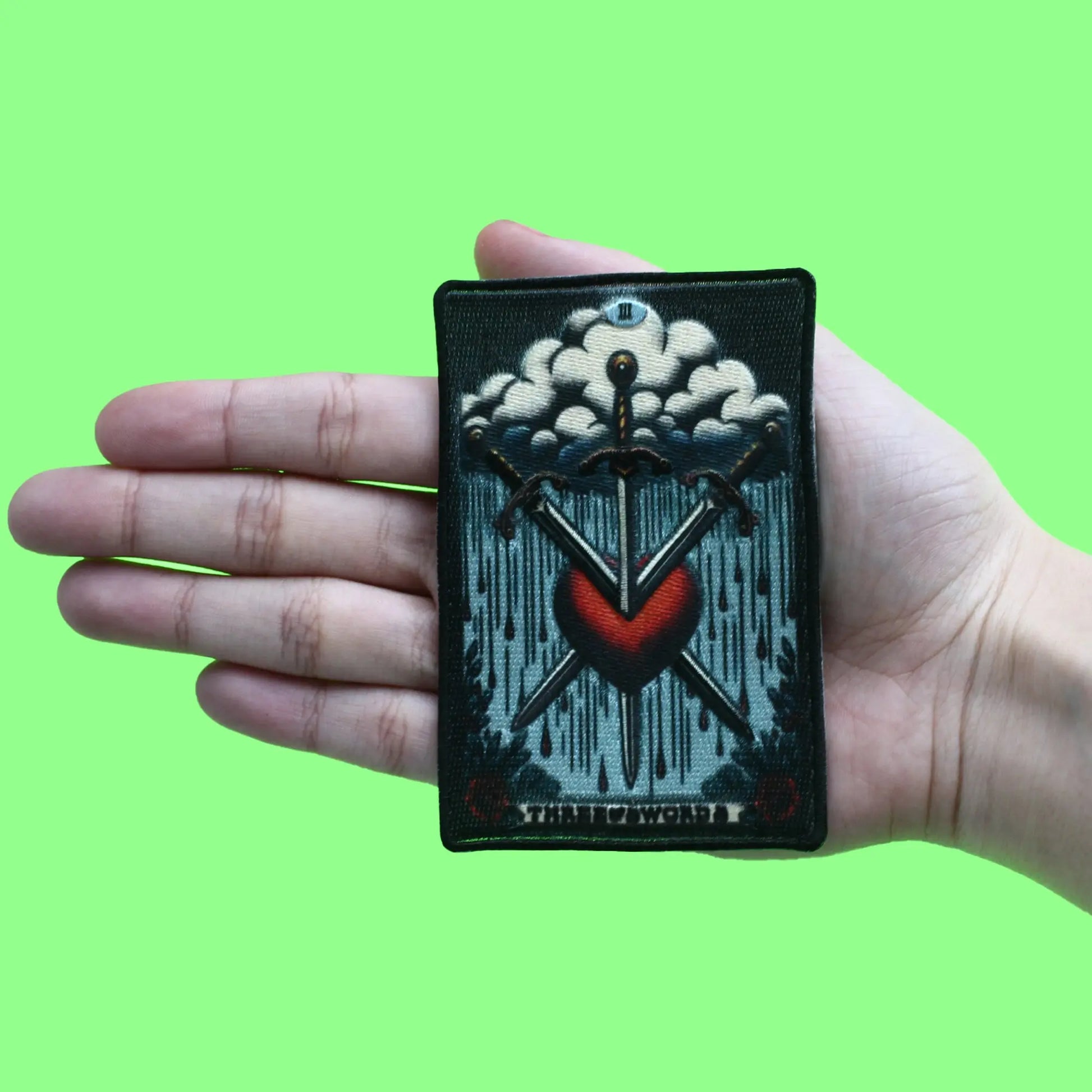 Three Of Swords Patch Third Trot Card Sublimated Embroidered Iron On