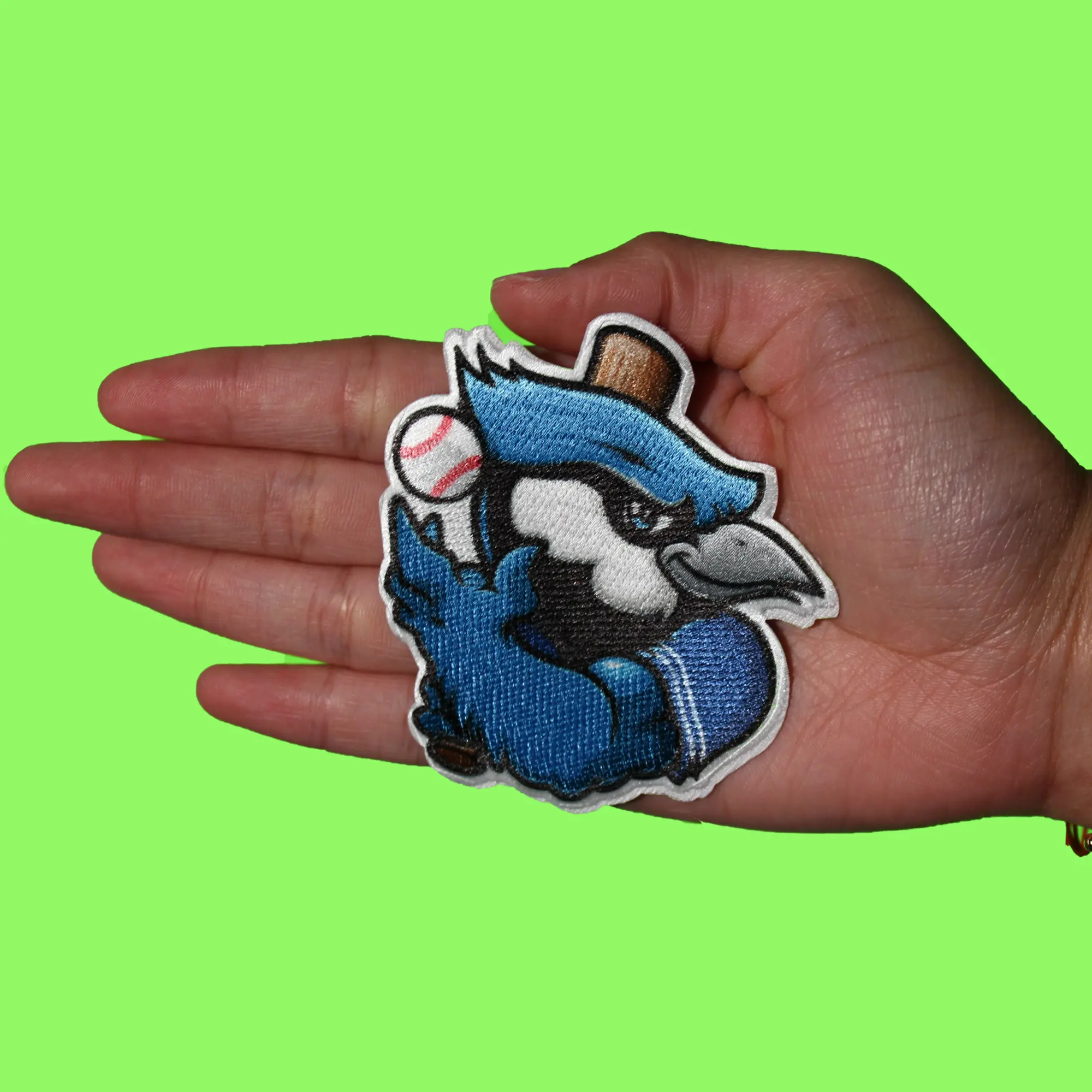 Toronto Canada Mascot PhotoPatch Baseball Blue Bird Parody Embroidery Iron On