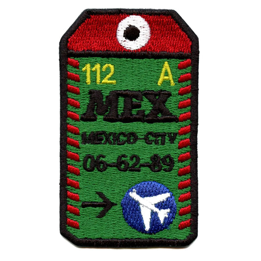 Travel Tag Mexico City Patch Souvenir Culture Vacation Embroidered Iron On