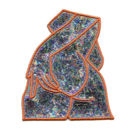 Trippy Cosmic Booty Patch Nude Silhouette Vinyl Embroidered Iron On