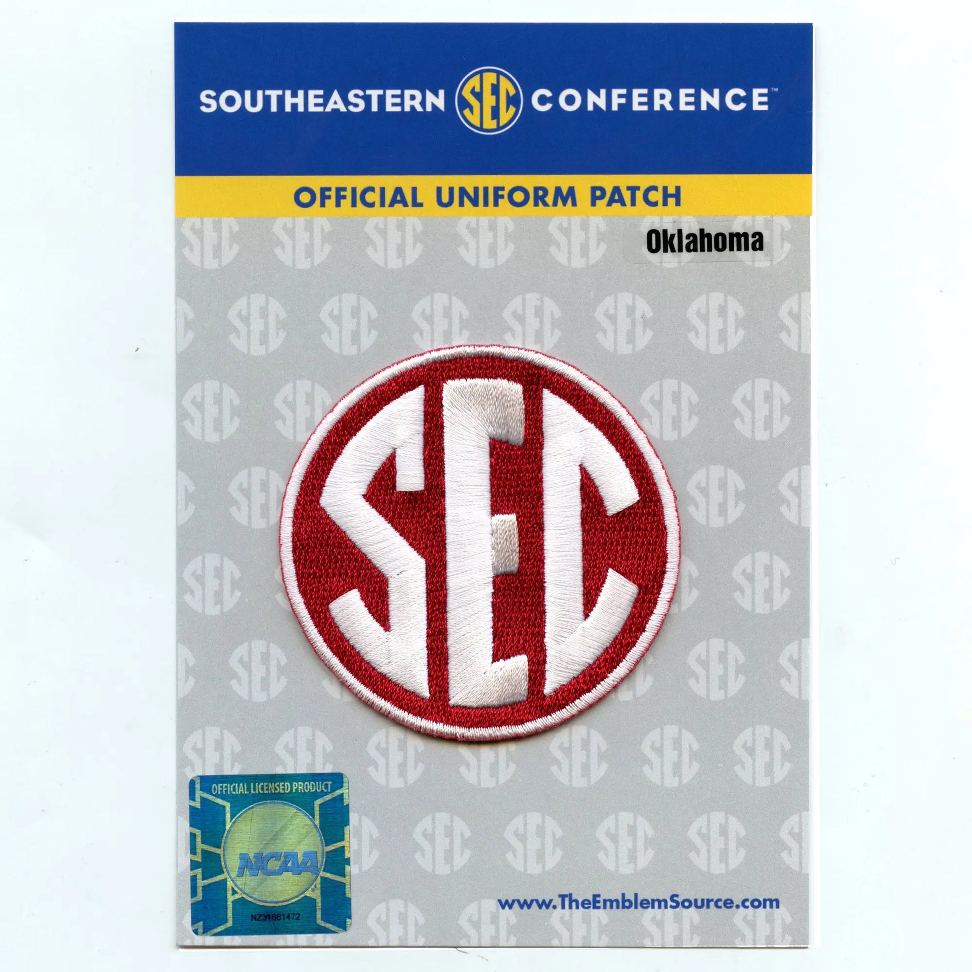 University of Oklahoma SEC Conference Team Jersey Uniform Embroidered Patch