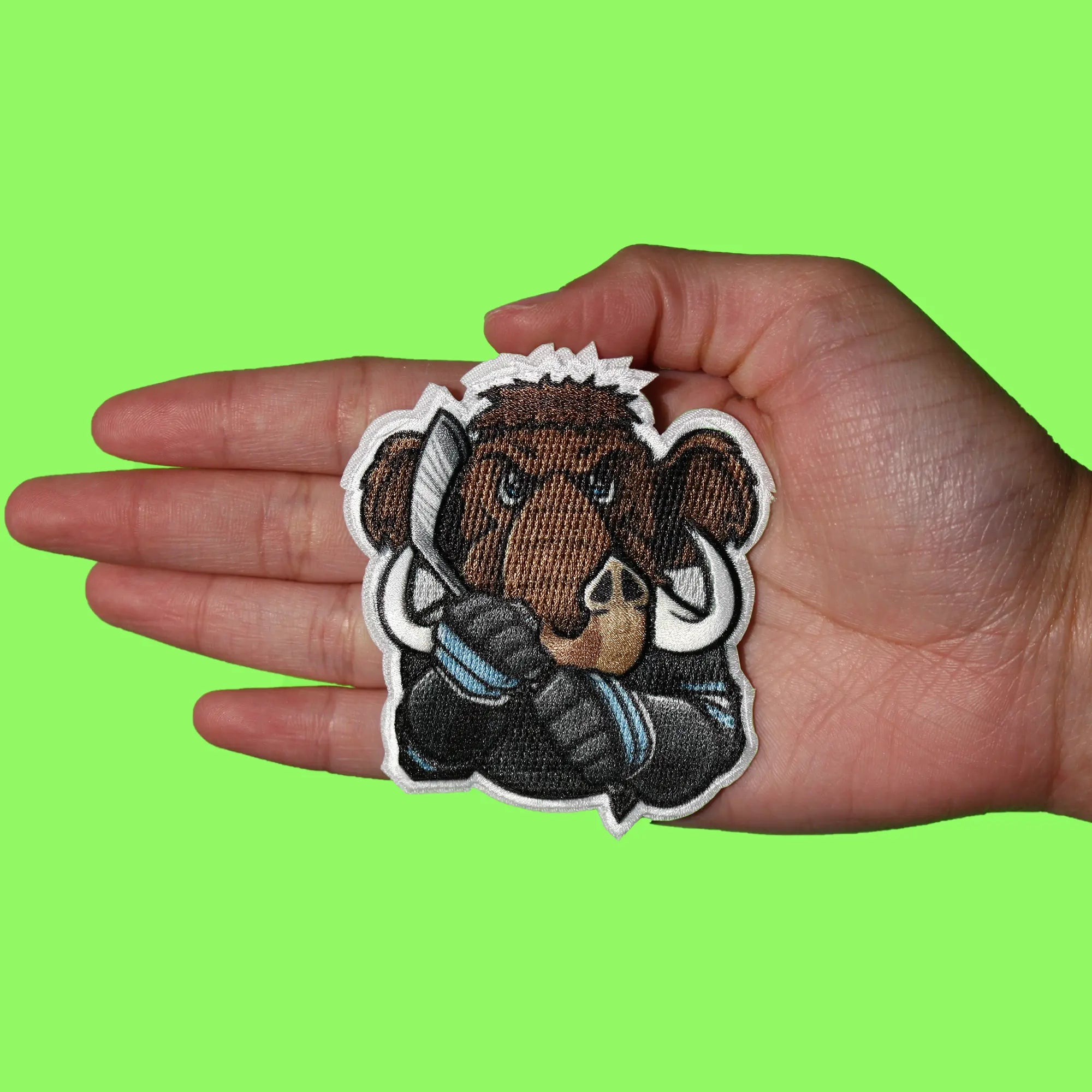 Utah Salt Lake City Mascot PhotoPatch Hockey Mammoth Parody Embroidery Iron On