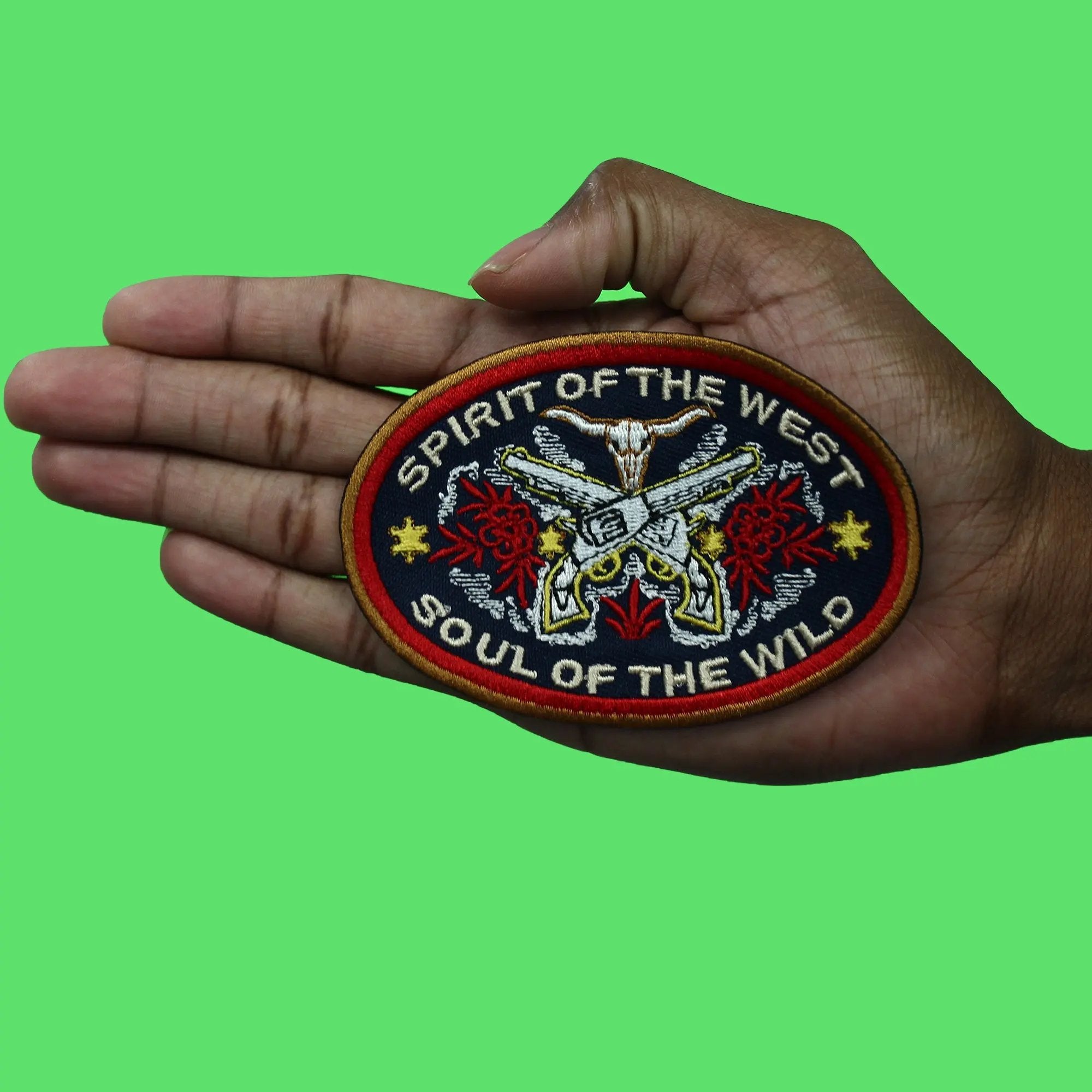 Western Spirit Of The West Patch Soul Of The Wild Embroidered Iron On