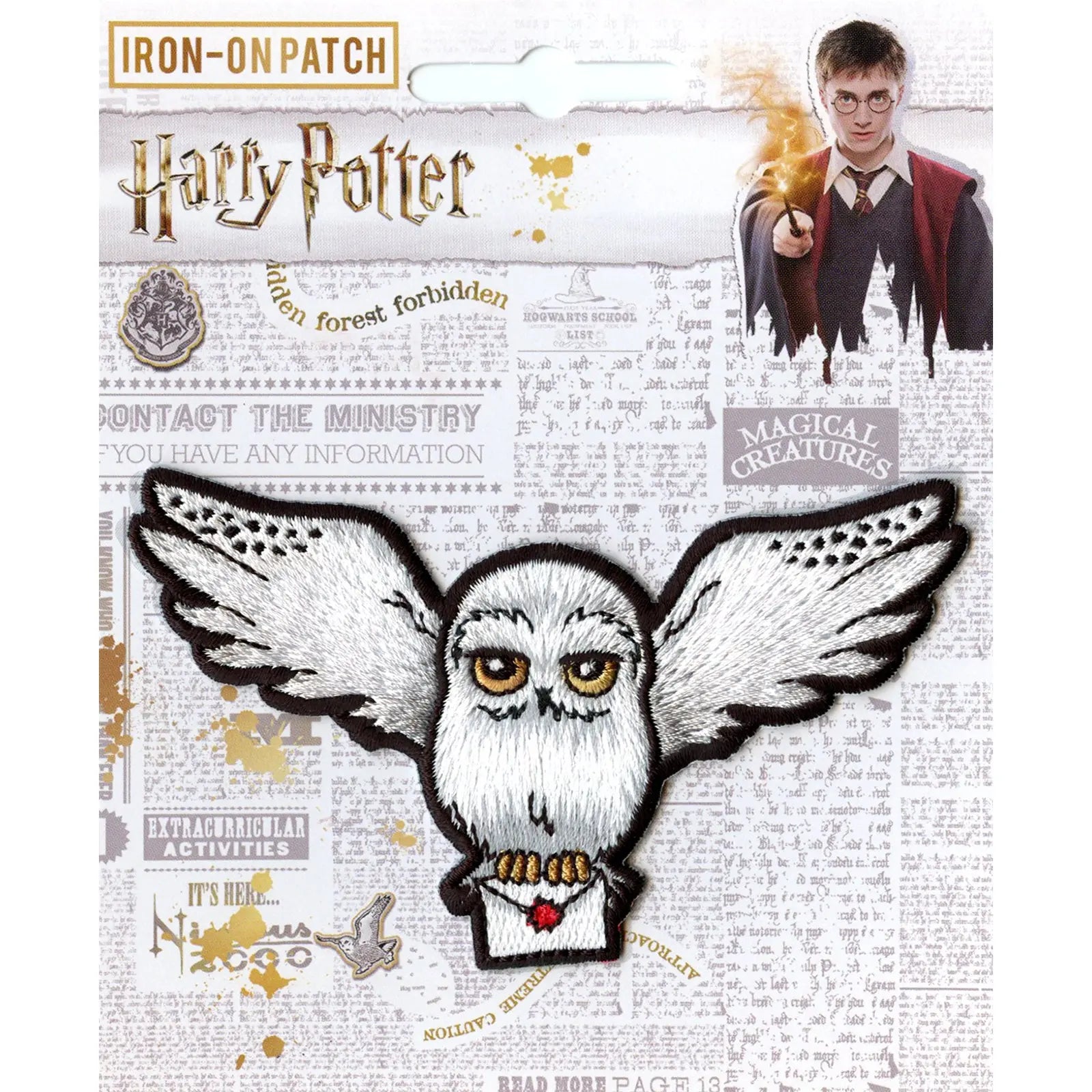 Harry Potter Hedwig Embroidered Iron-on Patch