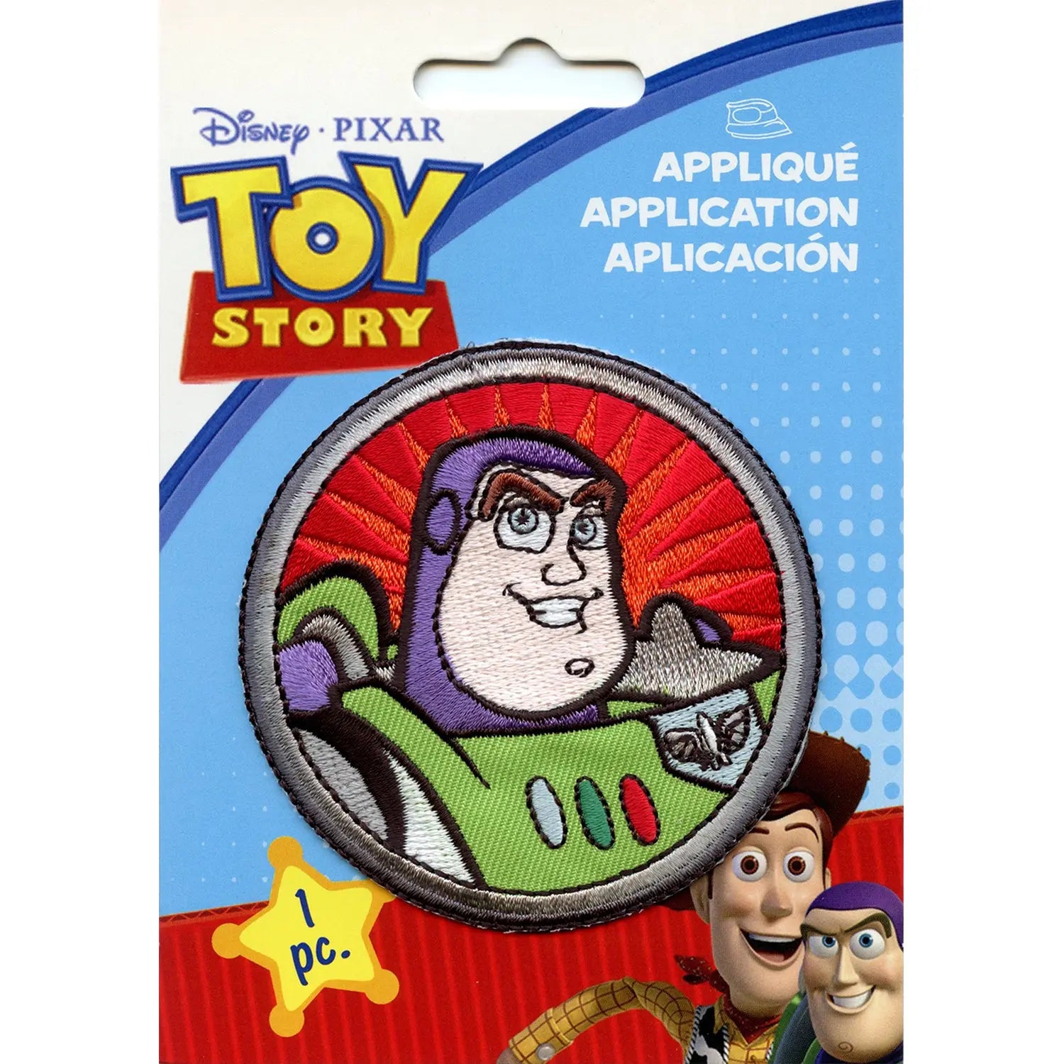 Disney Pixar Toy Story Buzz Light Year Round Embroidered Applique Patch