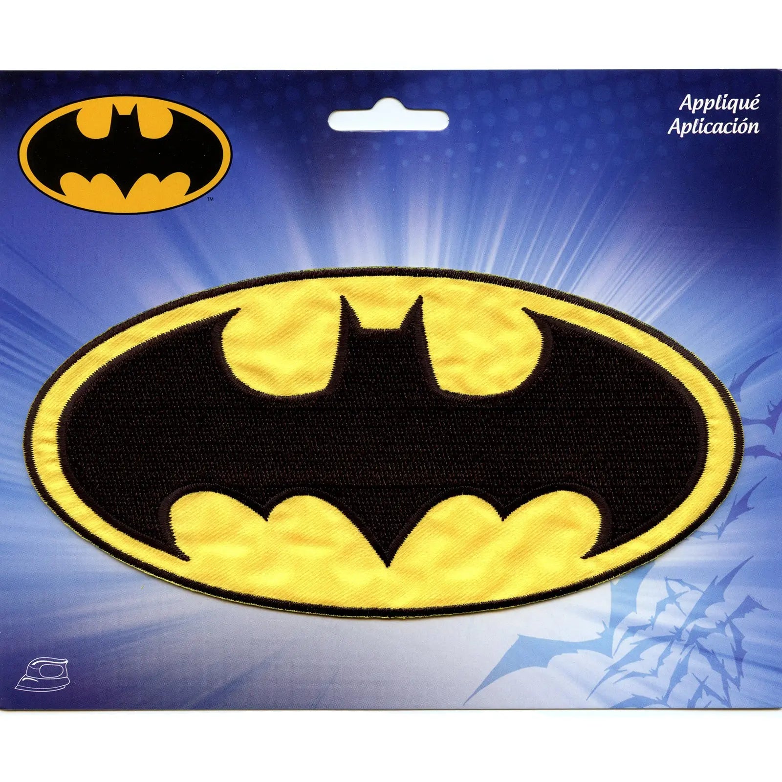 Dc Comics Batman Logo Iron on Embroidered Applique Patch - Large