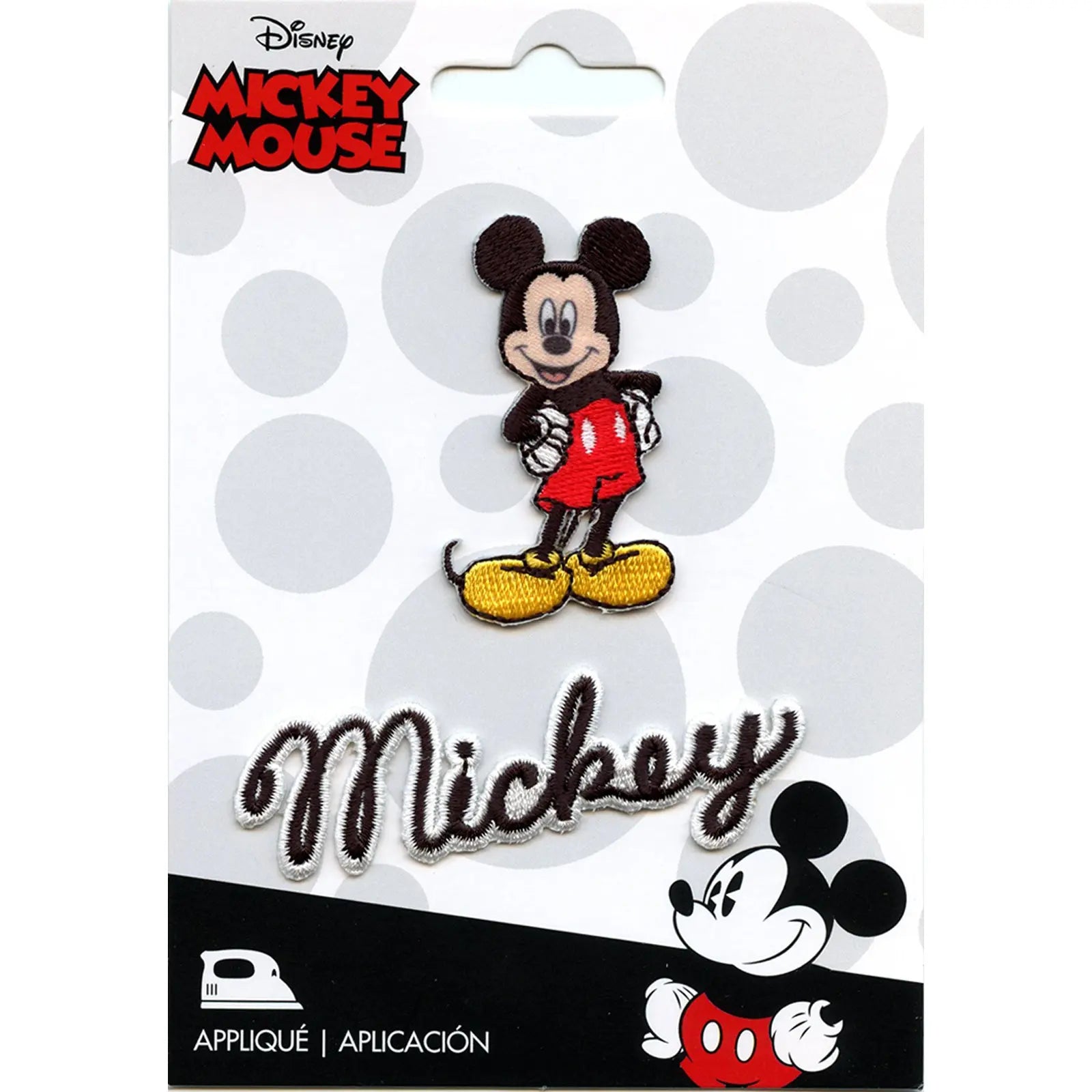 Disney Mickey Mouse With Script Iron on Embroidered Patch