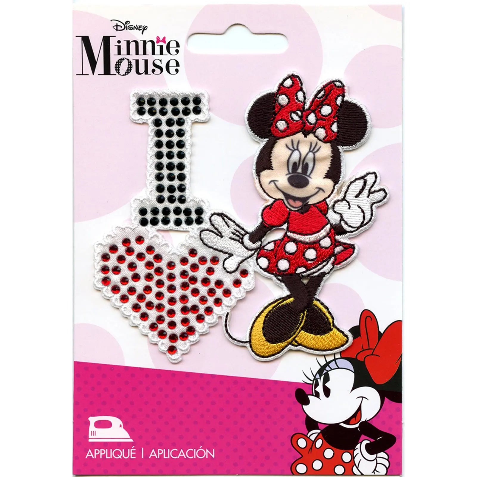Disney I love Minnie Mouse Iron on Embroidered Applique Patch
