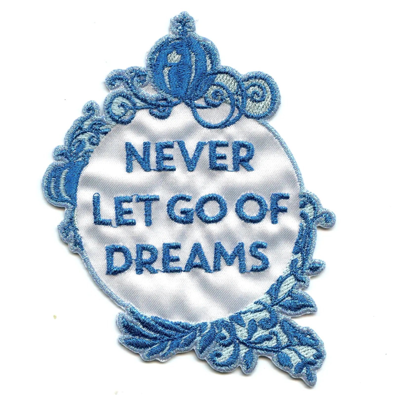 Disney Princess Cinderella Mirror "Never Let Go Of Dreams" Iron on Embroidered Applique Patch