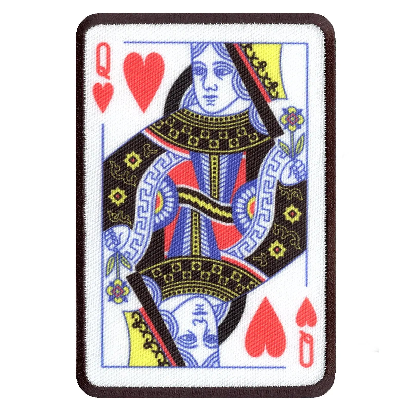 Queen Of Hearts Card FotoPatch Game Deck Embroidered Iron On
