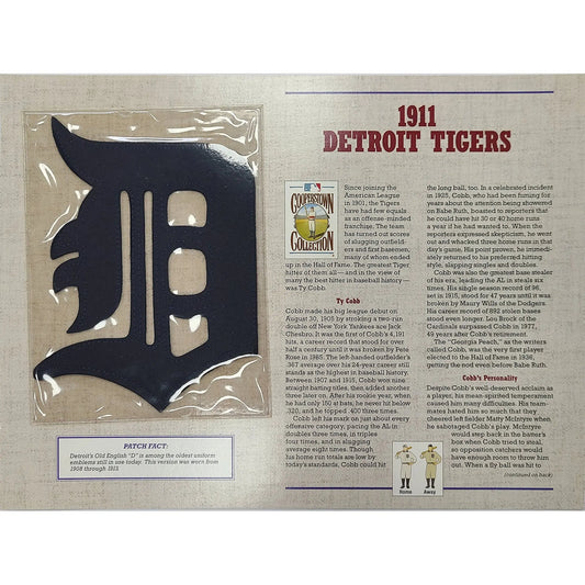 1911 Detroit Tigers Willabee & Ward Patch With Stat Card