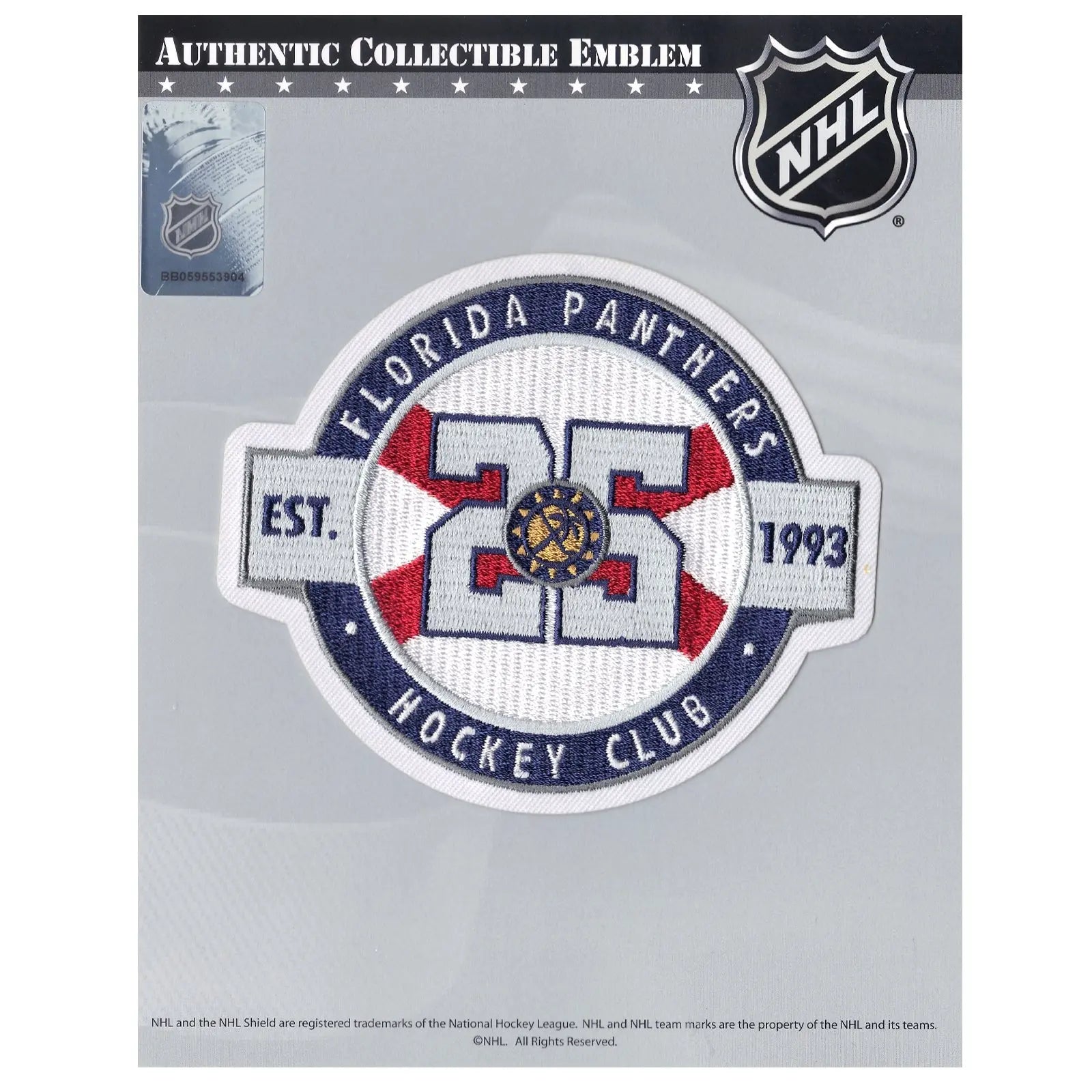 2018 Florida Panthers 25th Anniversary Season Jersey Patch (White)