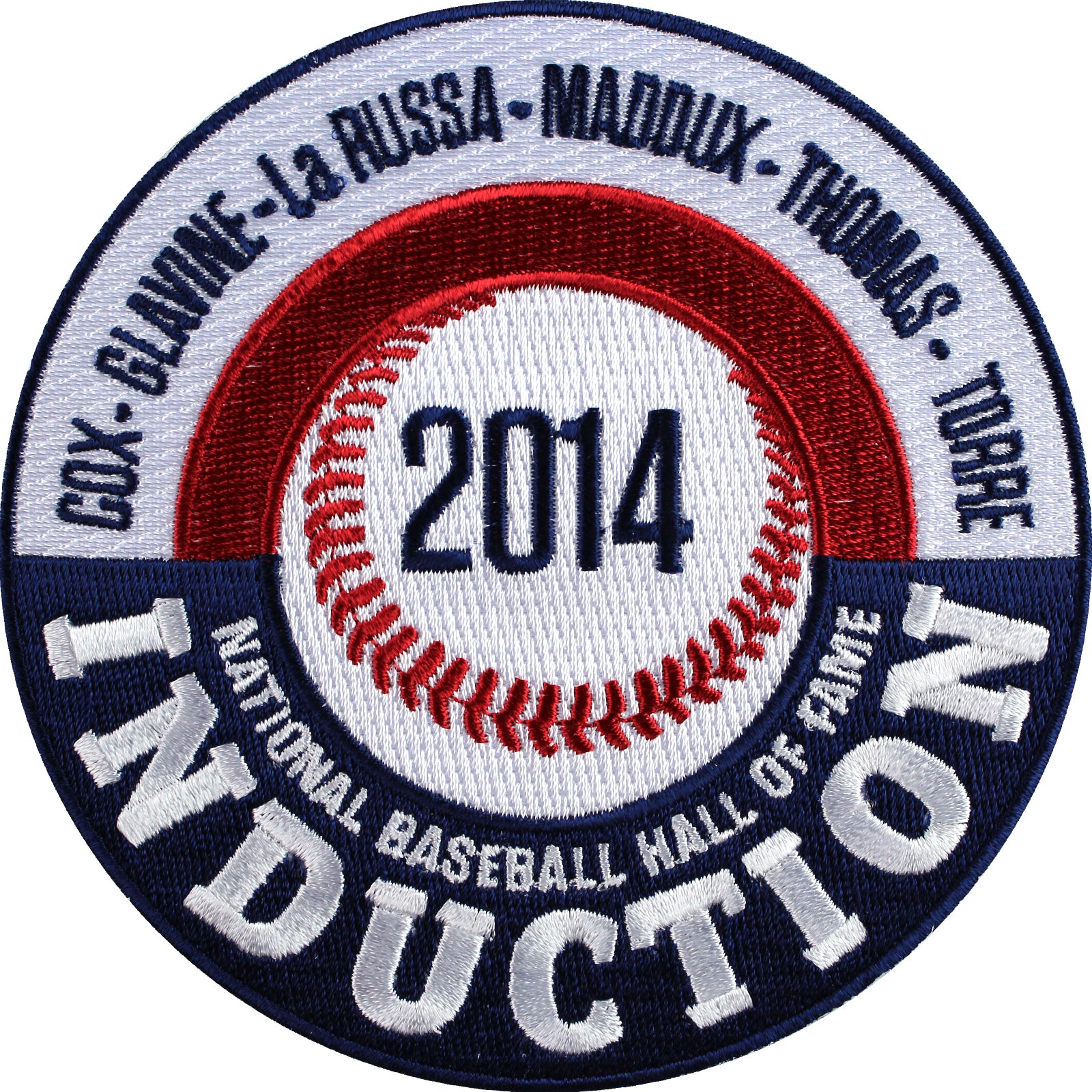 2014 National Baseball Hall Of Fame Induction Patch (Cox Glavine Maddux LaRussa Thomas Torre)