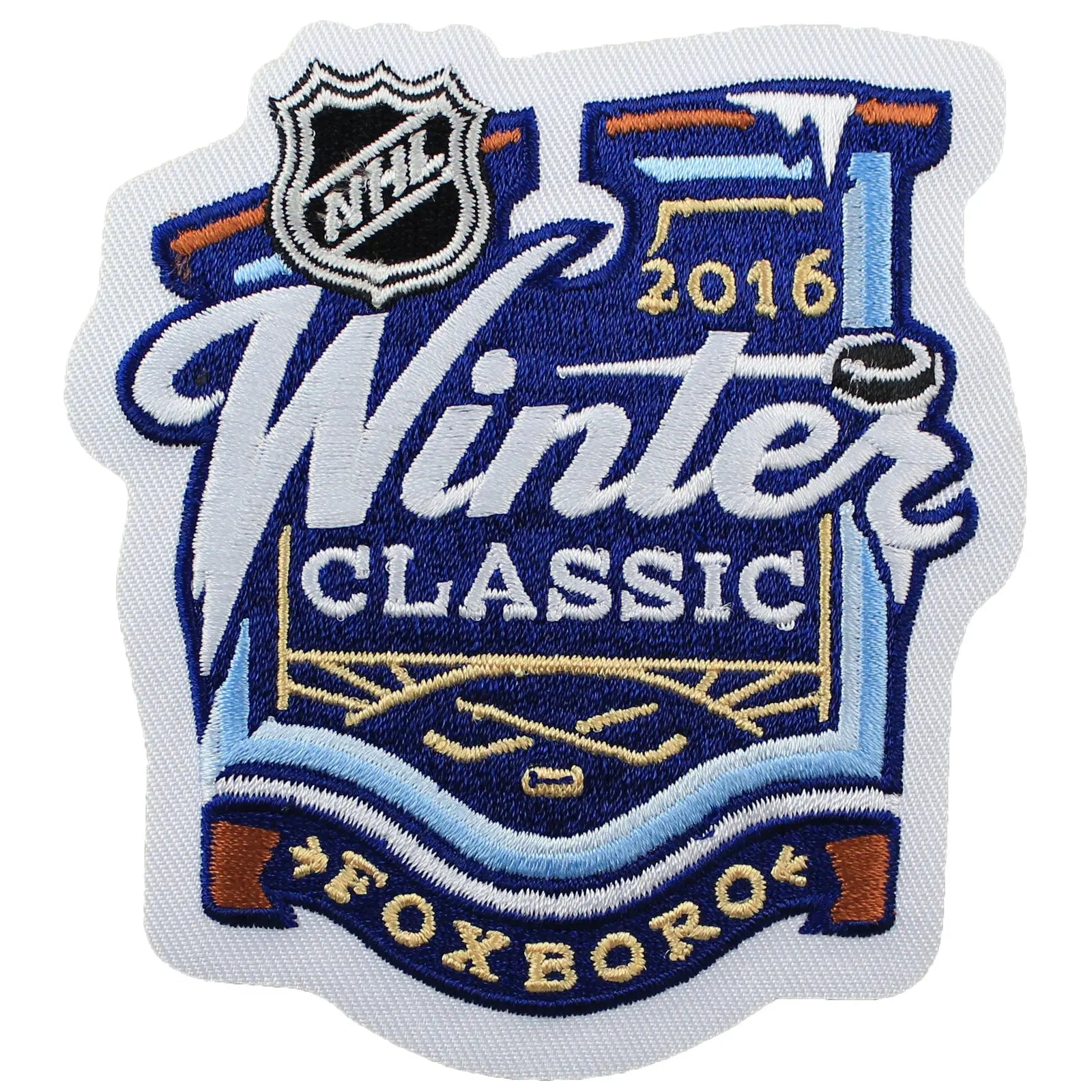 2016 NHL Winter Classic Game Logo Jersey English Patch Foxboro (Boston Bruins vs. Montreal Canadiens)