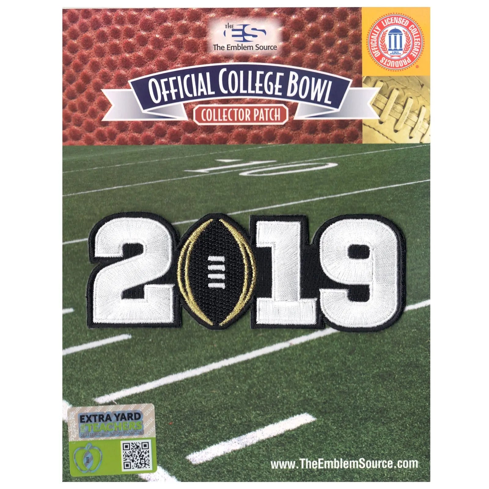 2019 College National Championship Game Jersey Patch Black Alabama Clemson