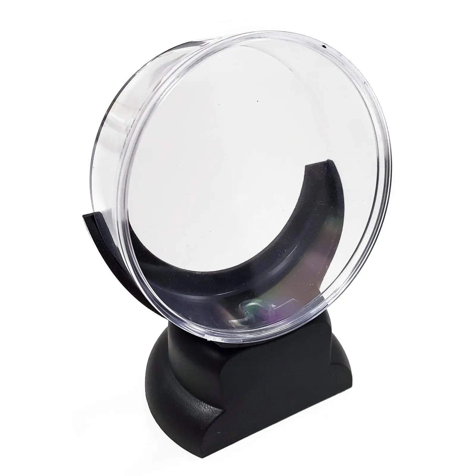 NHL Clear Round Souvenir Hockey Puck Case Holder Display with Stand