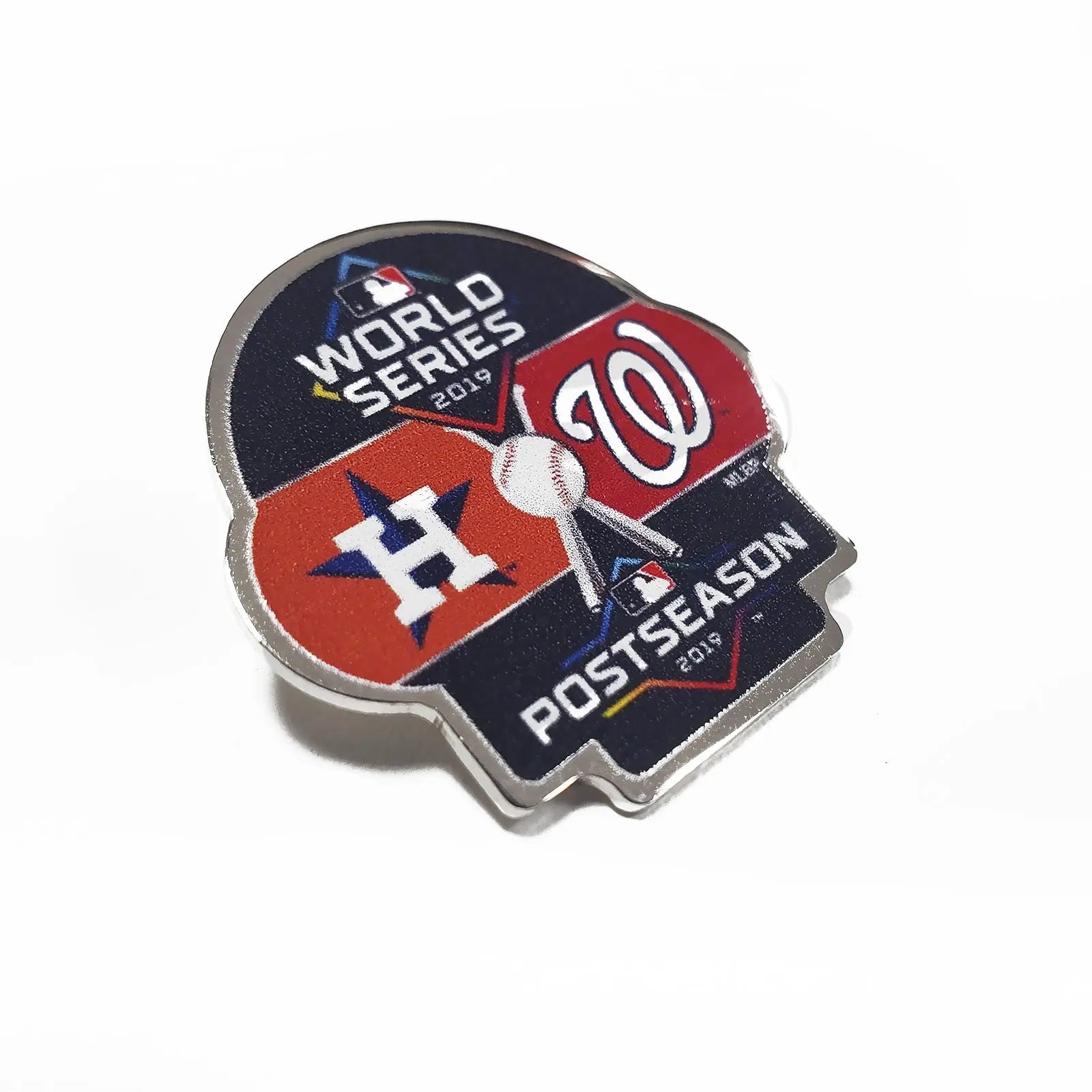 2019 MLB World Series Dueling Collector Lapel Pin Houston Astros Washington Nationals