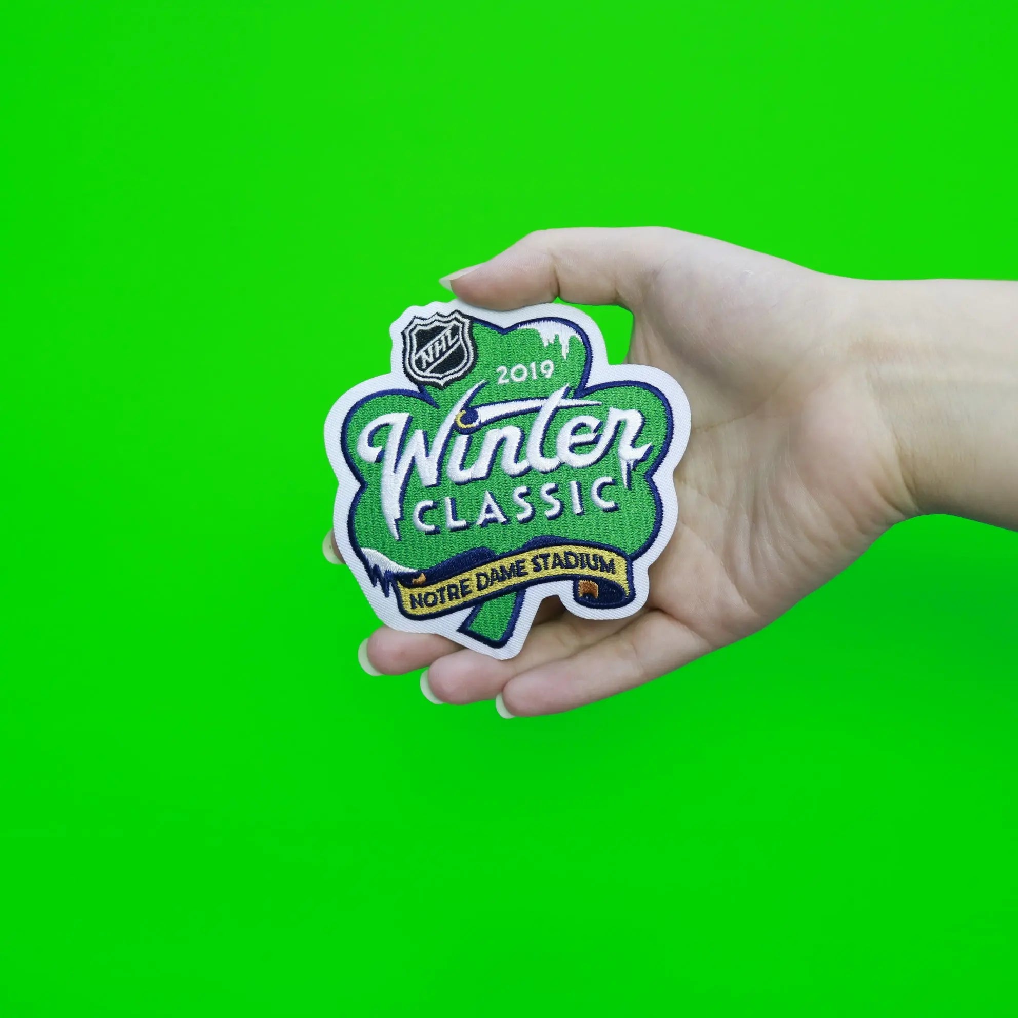 2019 NHL Winter Classic Jersey Patch Notre Dame Stadium Chicago Blackhawks vs Boston Bruins