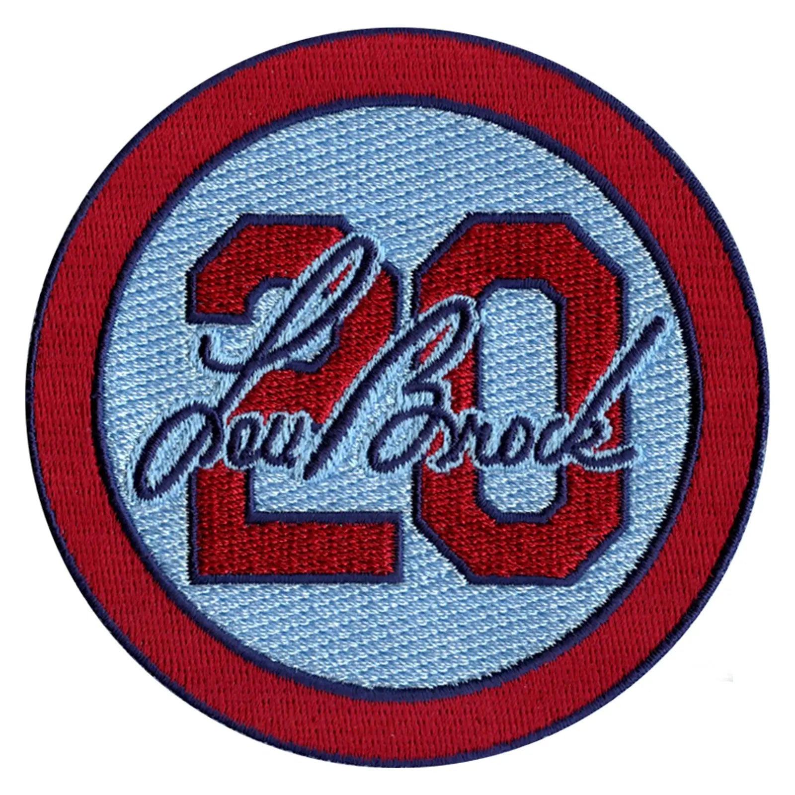 2020 Lou Brock #20 St Louis Cardinals Blue Memorial Patch