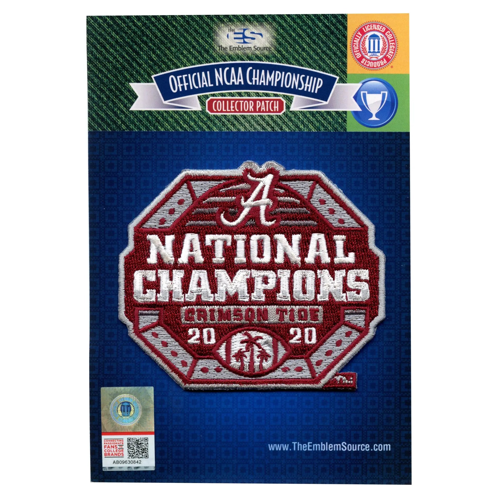 2020 College National Champions Alabama Crimson Tide Football Patch