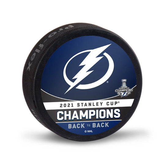 2021 NHL Stanley Cup Final Champions Tampa Bay Lightning Souvenir Puck
