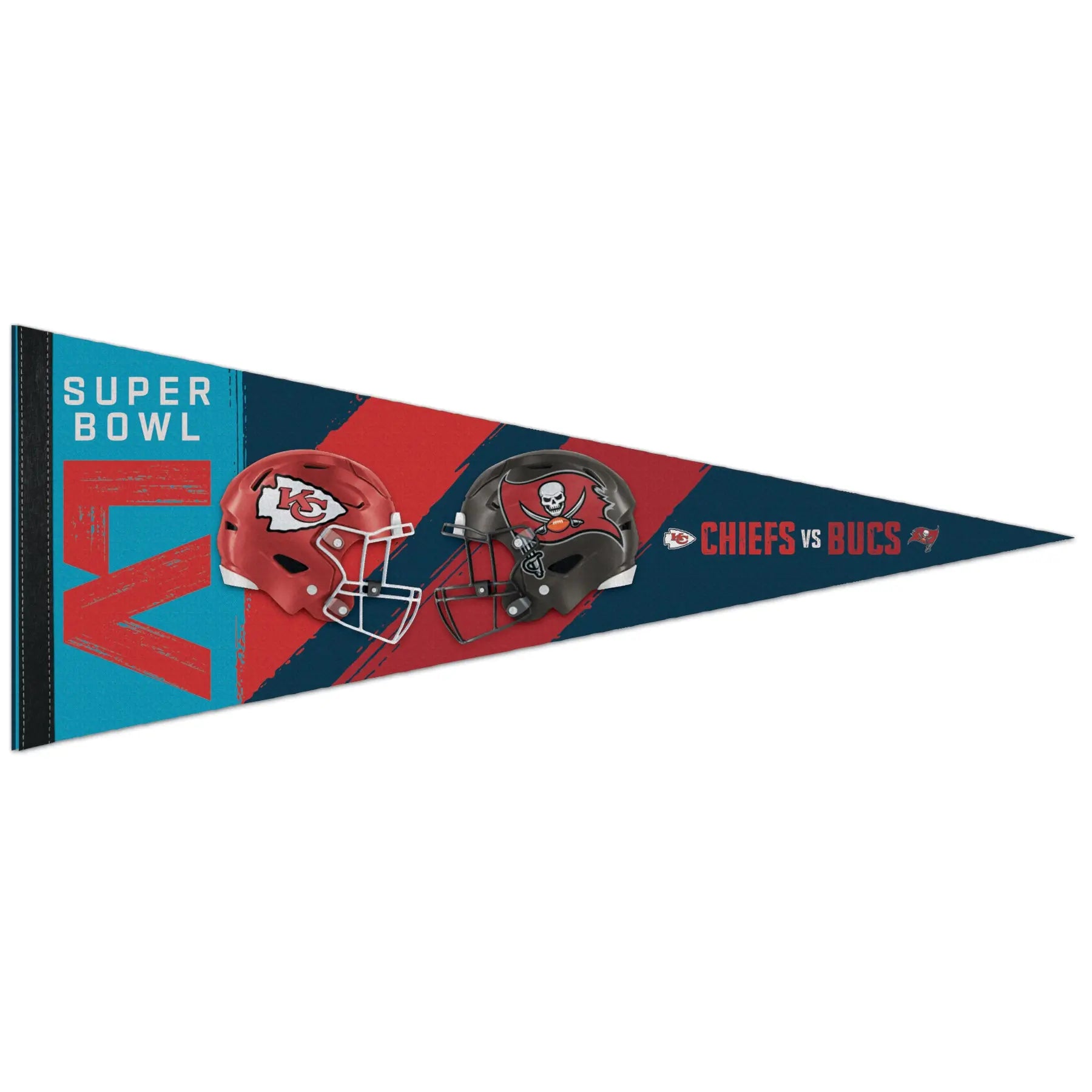 2021 Super Bowl 55 LV Dueling Classic Pennant Tampa Bay Buccaneers Vs. Kansas City Chiefs