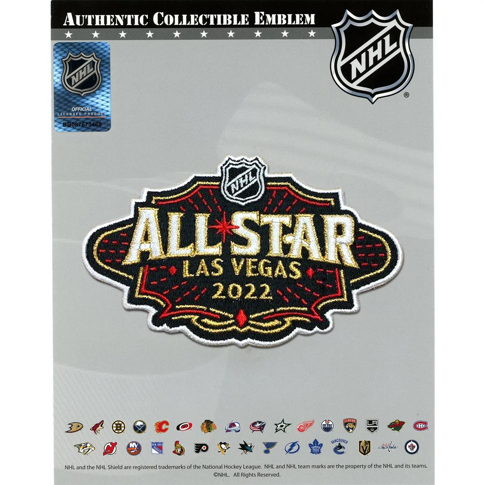 2022 Official NHL All Star Game Las Vegas Golden Knights Jersey Patch