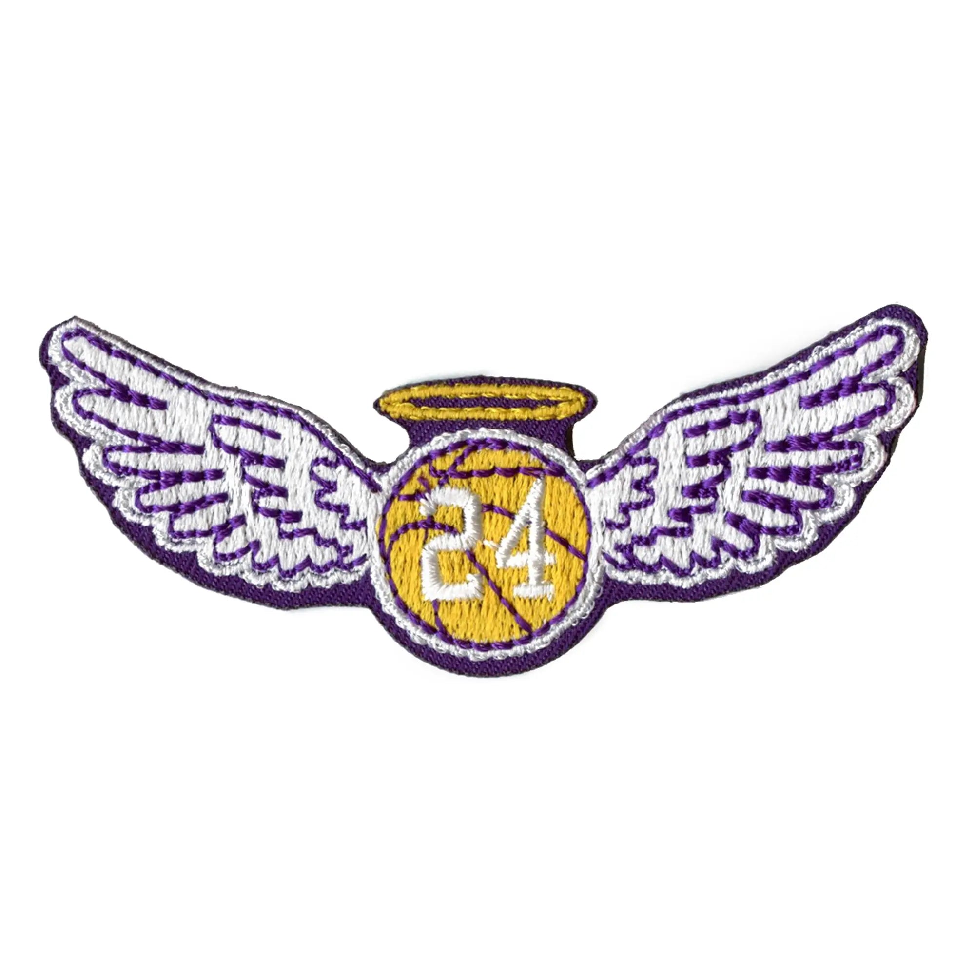 24 Halo Basketball With Wings Patch Basketball Athlete Embroidered Iron On