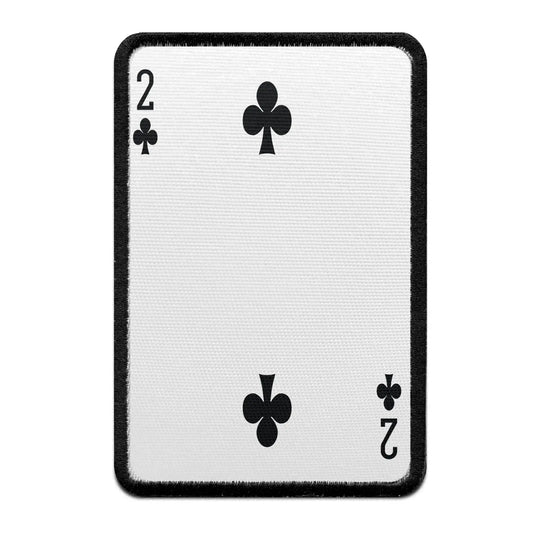 Two Of Clubs Card FotoPatch Game Deck Embroidered Iron On