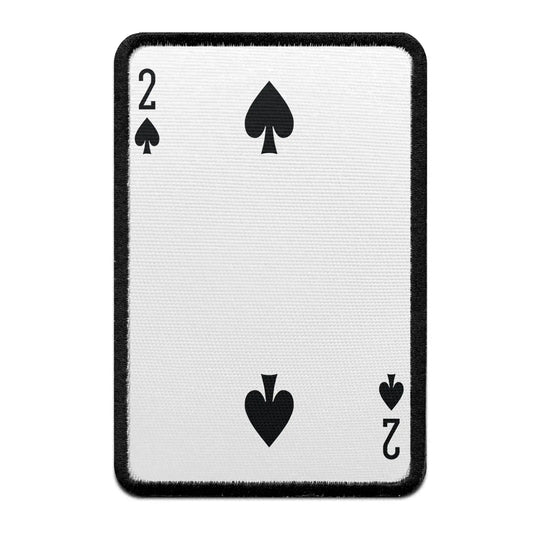 Two Of Spades Card FotoPatch Game Deck Embroidered Iron On