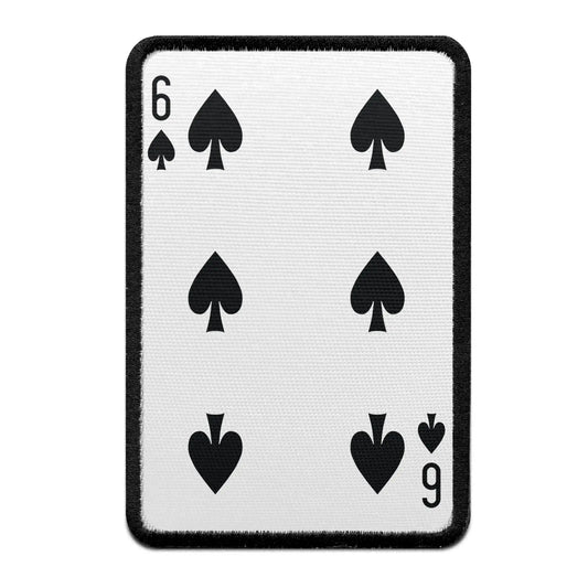 Six Of Spades Card FotoPatch Game Deck Embroidered Iron On