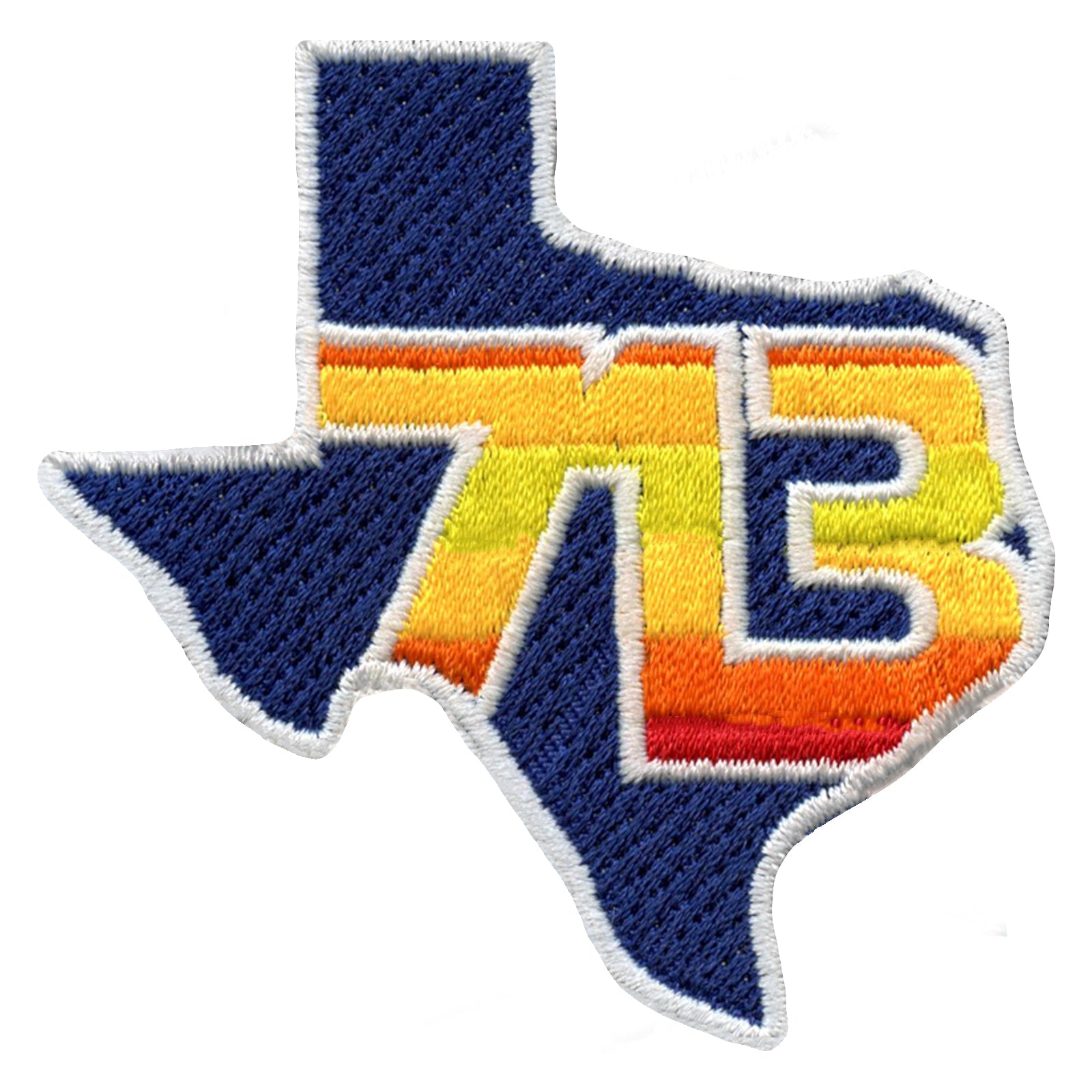 Houston Texas 713 Orange Rainbow Iron On Patch