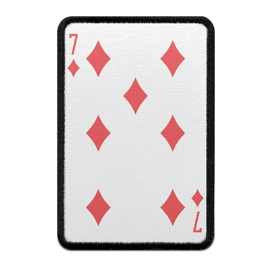 Seven Of Diamonds Card FotoPatch Game Deck Embroidered Iron On