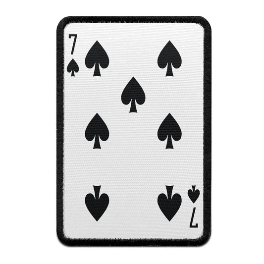 Seven Of Spades Card FotoPatch Game Deck Embroidered Iron On