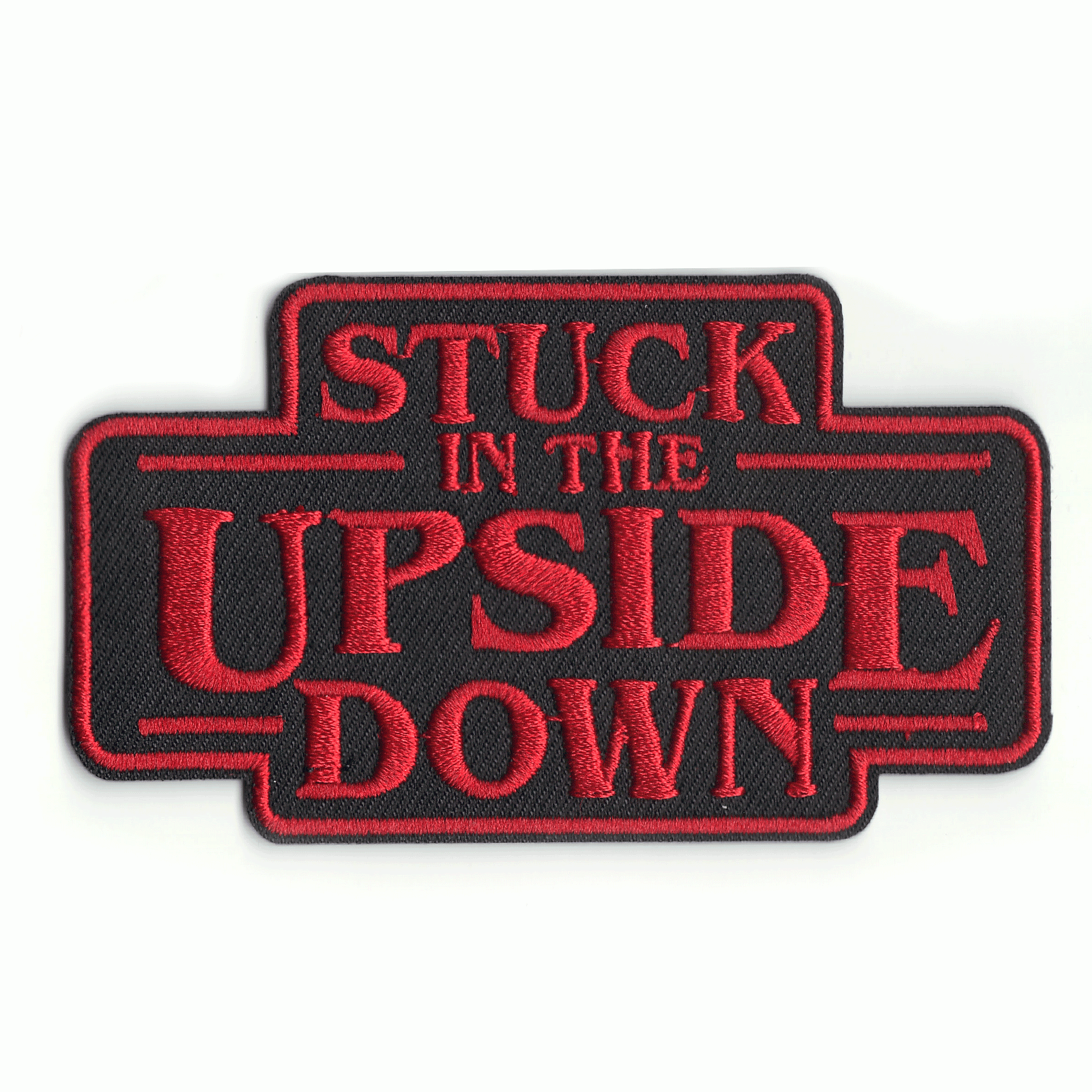 Stranger Things "Stuck In The Upside Down" Logo Iron On Patch