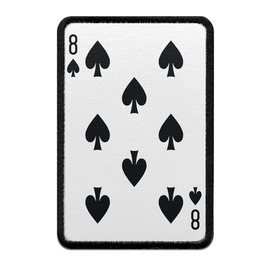 Eight Of Spades Card FotoPatch Game Deck Embroidered Iron On