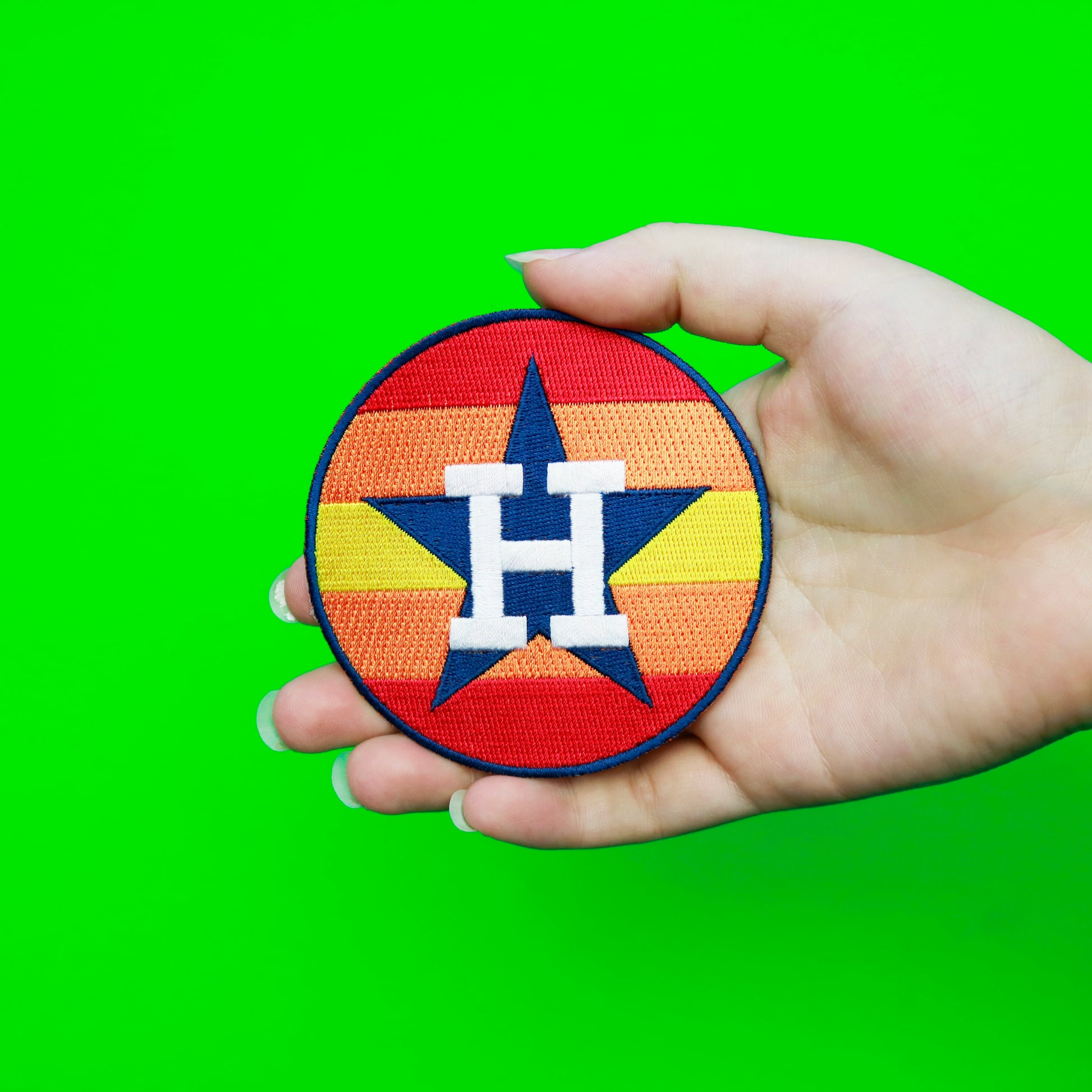 Houston Astros Retro Rainbow MLB Baseball Patch