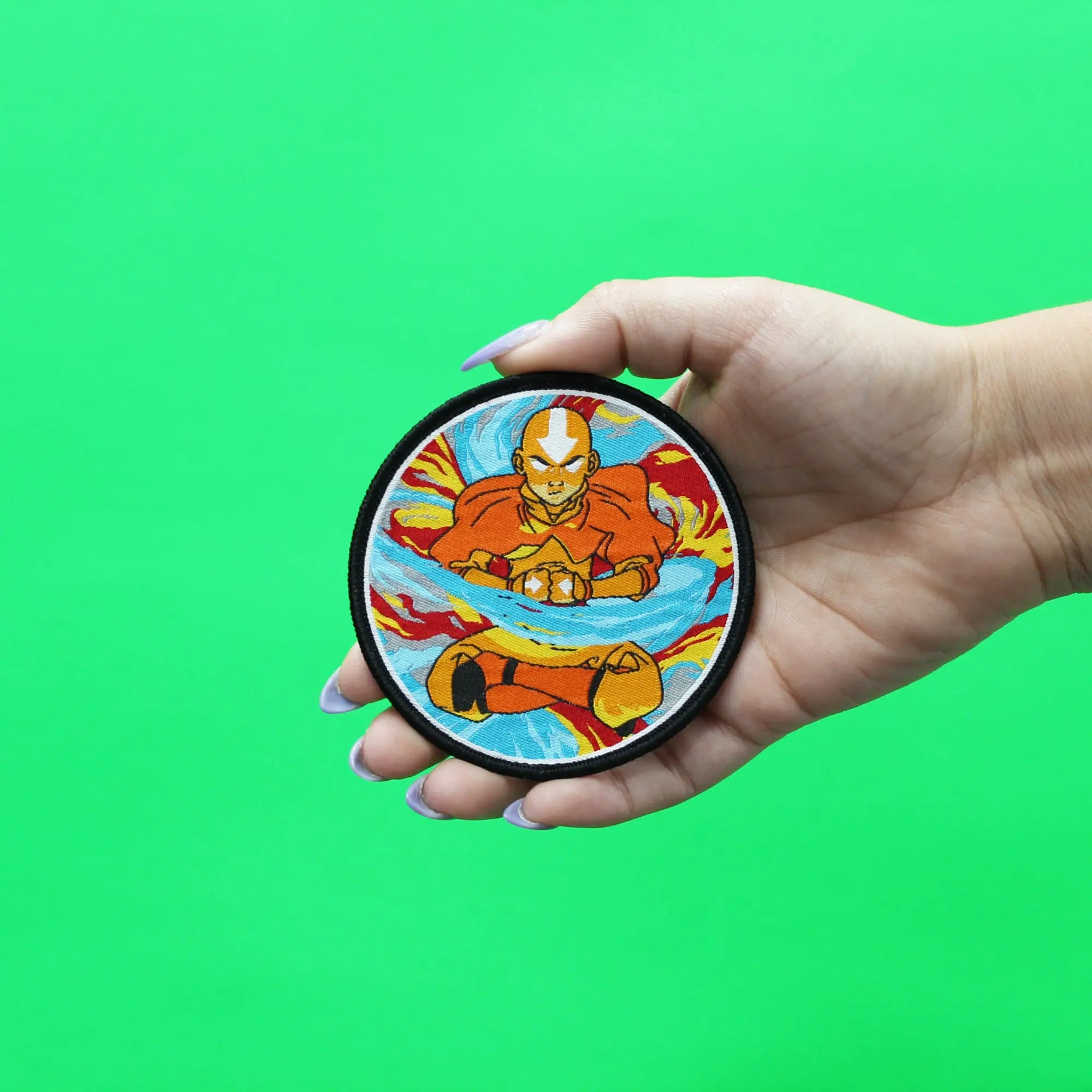 Official Avatar: The Last Airbender Patch Aang In the Avatar State Embroidered Iron On