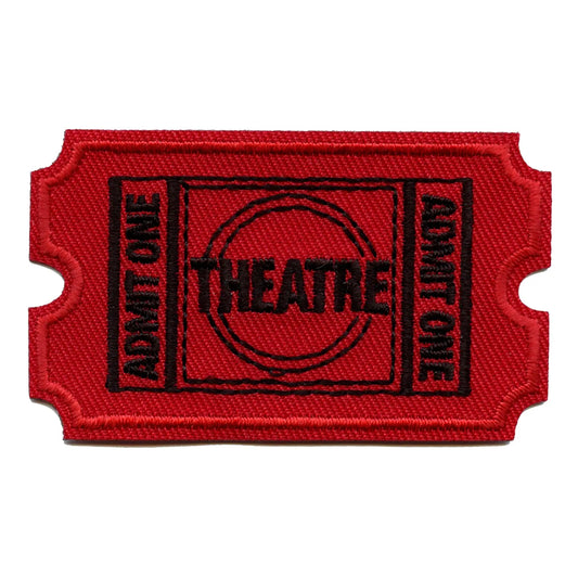 Theatre Admit One Ticket Embroidered Iron On Patch