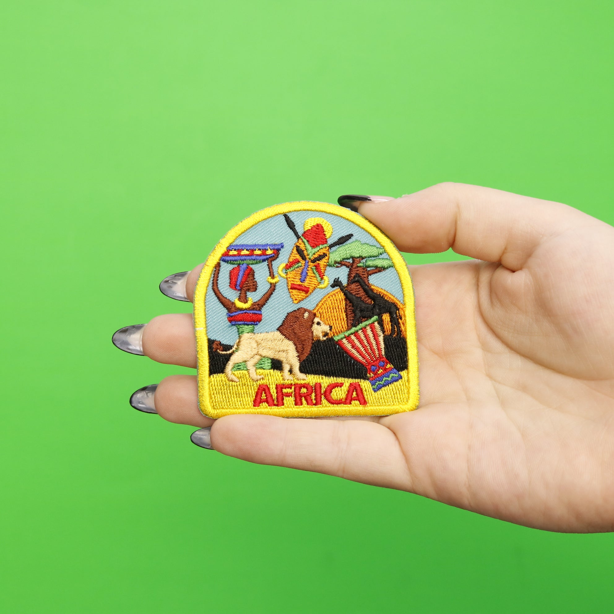 Africa Travel Embroidered Iron On Patch