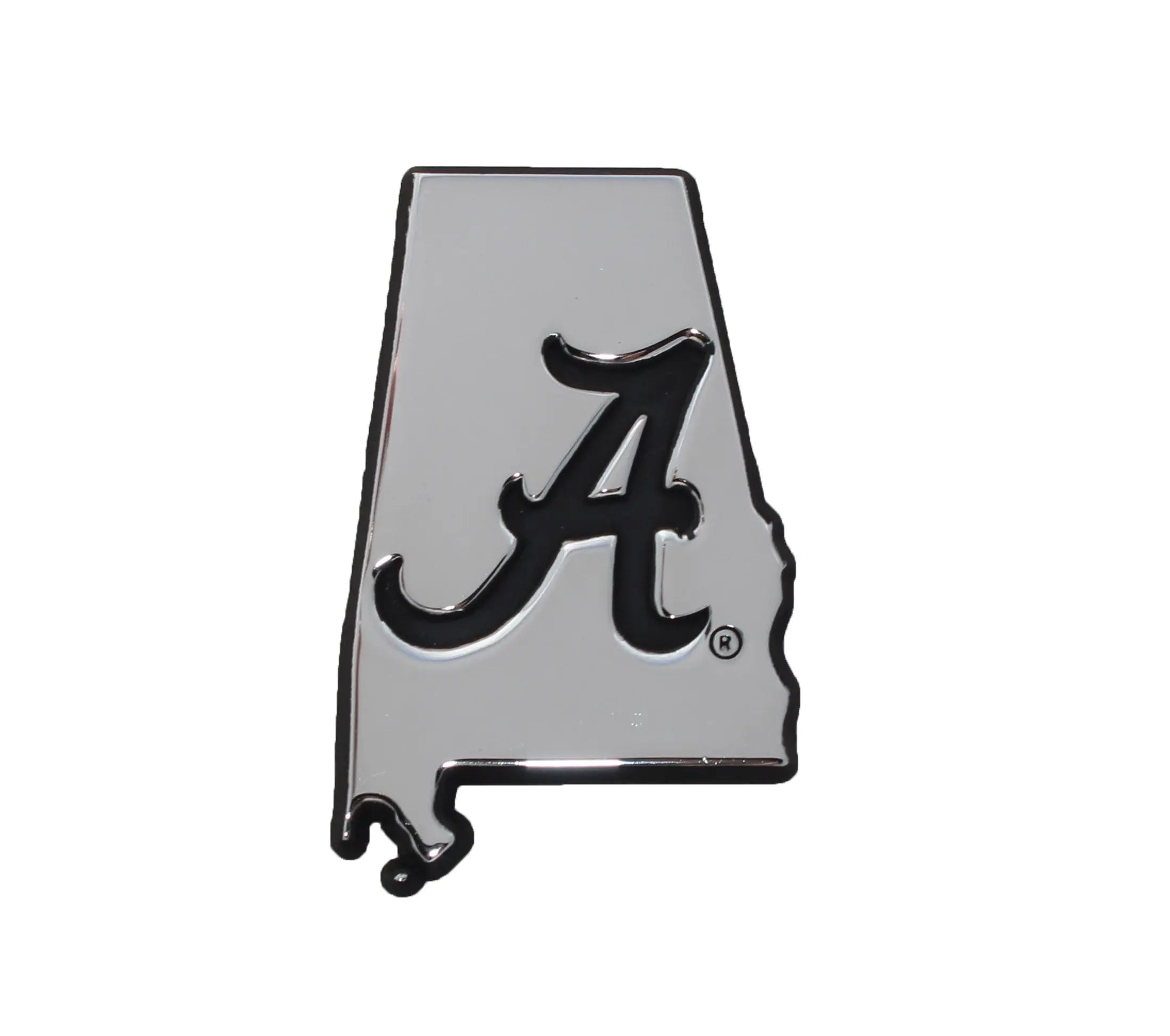 Alabama Crimson Tide State NCAA College Team Solid Metal Chrome Emblem AMG