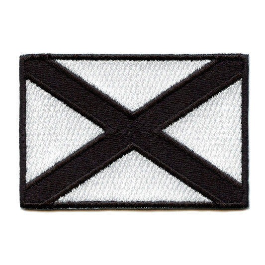 Alabama State Flag Grayscale Patch Travel Home South Embroidered Iron On