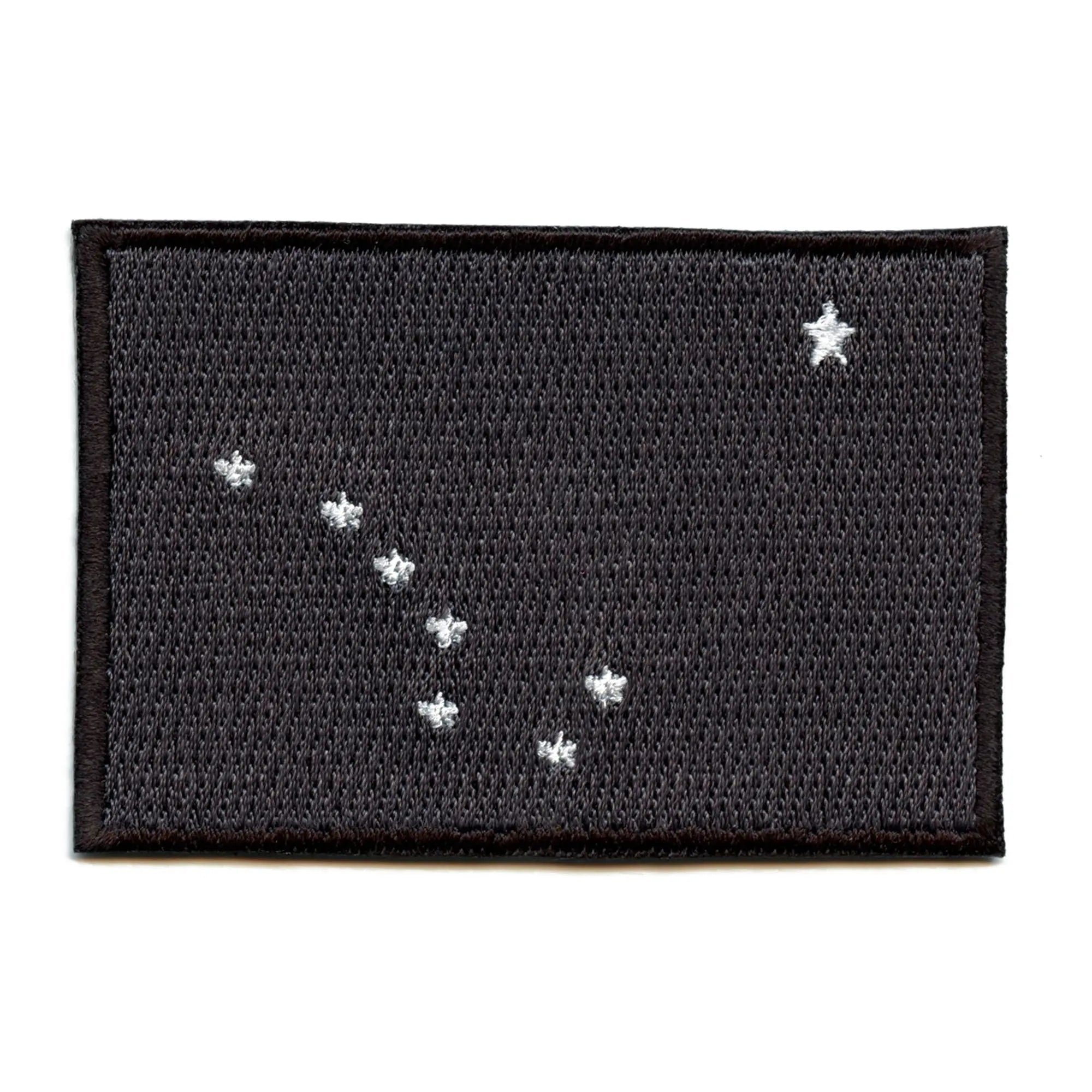 Alaska State Flag Grayscale Patch Embroidered Iron On