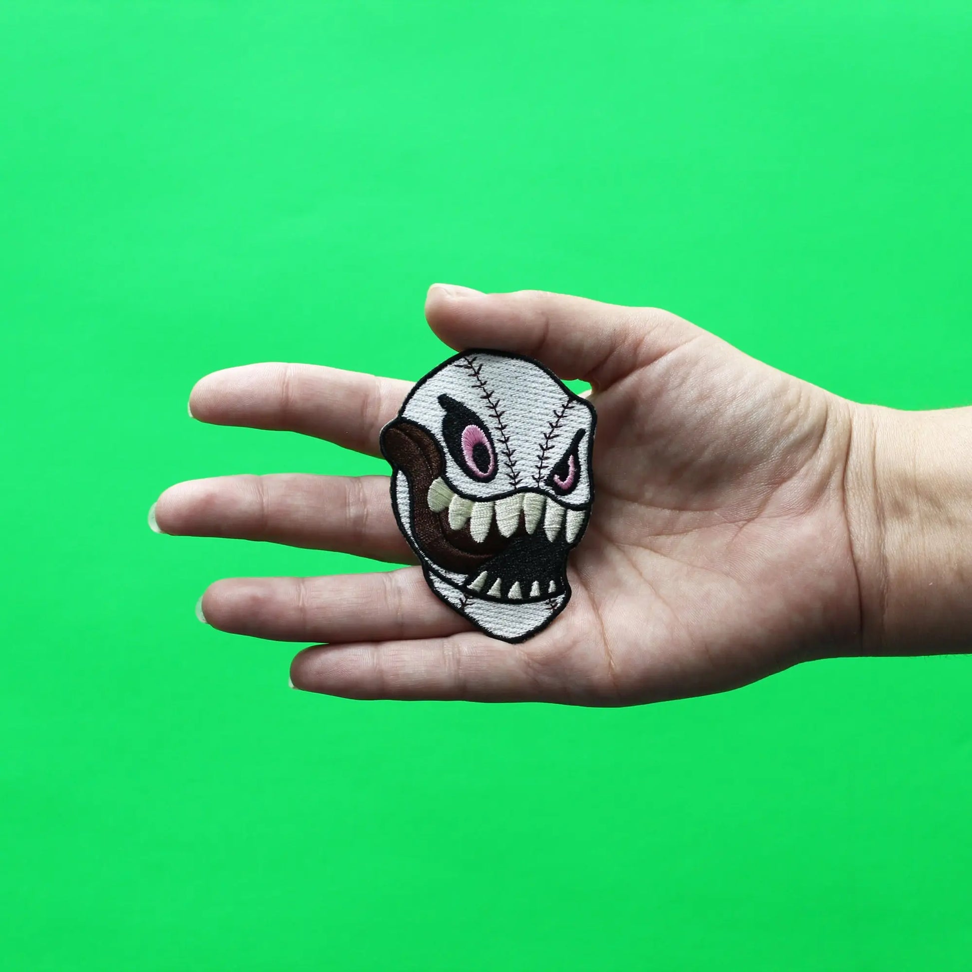Animated Baseball Patch Emoji Embroidered Iron On