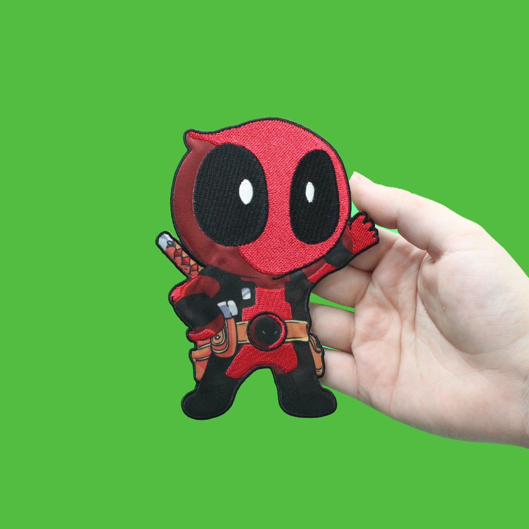 Marvel Animated Deadpool Character Embroidered Iron On Applique Patch