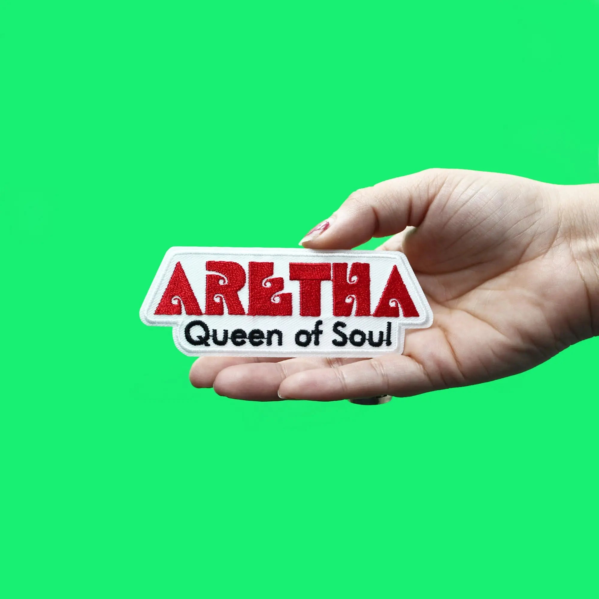 Aretha Franklin Patch Queen of Soul Logo Embroidered Iron On