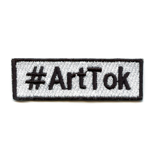 #ArtTok Patch Popular Hashtag Embroidered Iron On