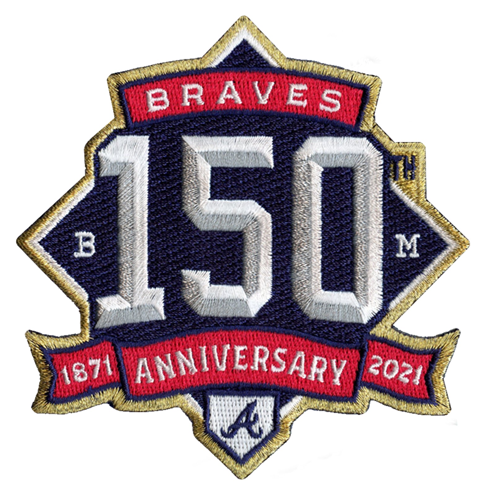 2021 Major League Baseball Atlanta Braves 150th Anniversary Embroidered Patch
