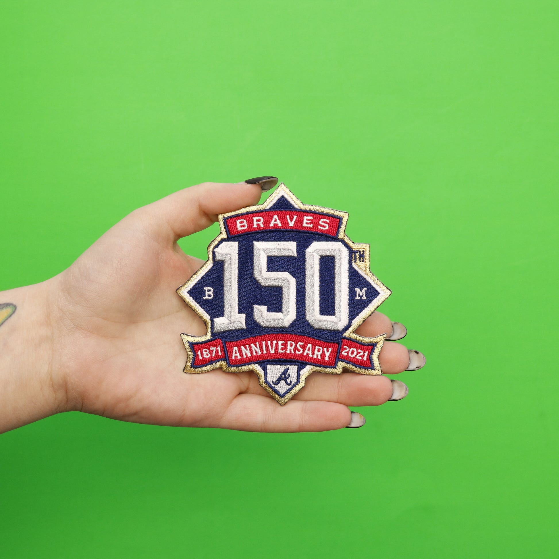 2021 Major League Baseball Atlanta Braves 150th Anniversary Embroidered Patch