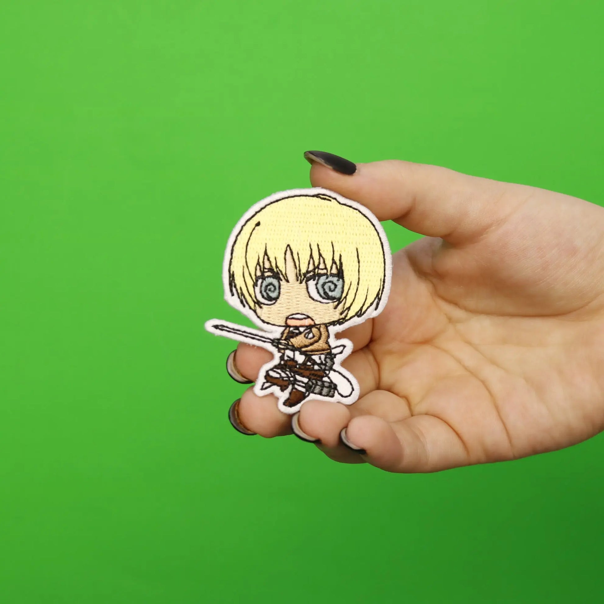 Attack On Titan Anime Surprised Armin Embroidered Iron On Patch